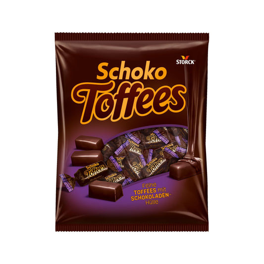 Šokolādes īrisi Storck Schoko Toffees, košļājamās konfektes ar šokolādes pārklājumu, 325 g