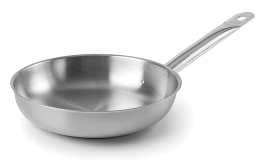Lacor 51632 panna - 32 cm round stainless steel frying pan, durable and elegant silver finish.