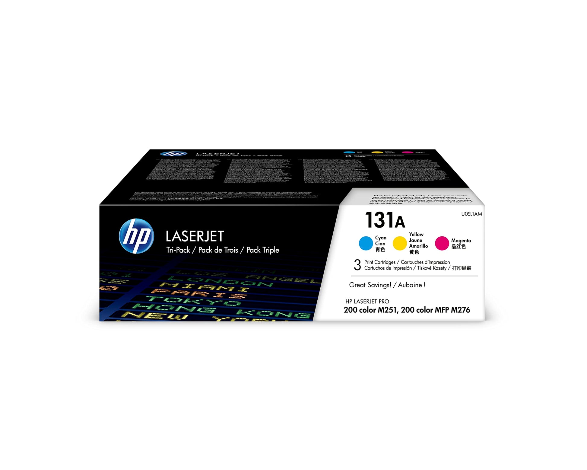 HP 131A Toner Set - Original 1x Cyan, 1x Magenta, 1x Yellow for HP LaserJet Pro M251, M276, 3-pack