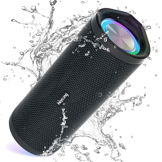 HEYSONG Bluetooth skaļrunis ar gaismu, mūzikas kaste, portatīvs Bluetooth skaļrunis ar IPX7 ūdensizturību, 360° stereo skaņa, 40h akumulators, bezvadu skaļrunis ar TF mājām, ārā, dārzā