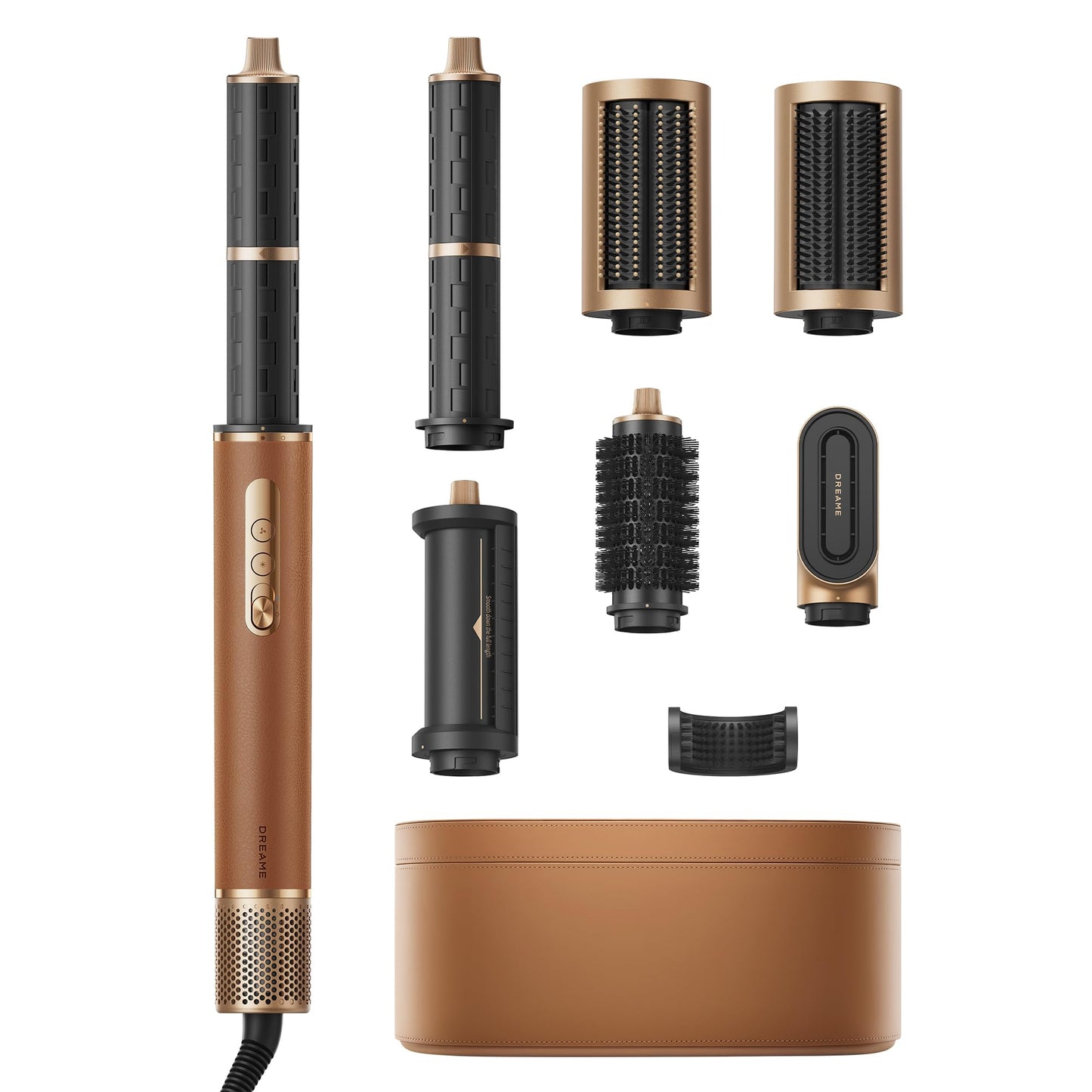 Matu veidotājs DREAME AirStyle Pro 2026 NEW, 7-in-1, ātra žāvēšana, 2 lokšķērīšu uzgaļi, matu apjoma veidošana, izlīdzinoša suka, mazāka pūkošanās, ādas futrālis, veidošana ar gaisa plūsmu, magnētisks dizains