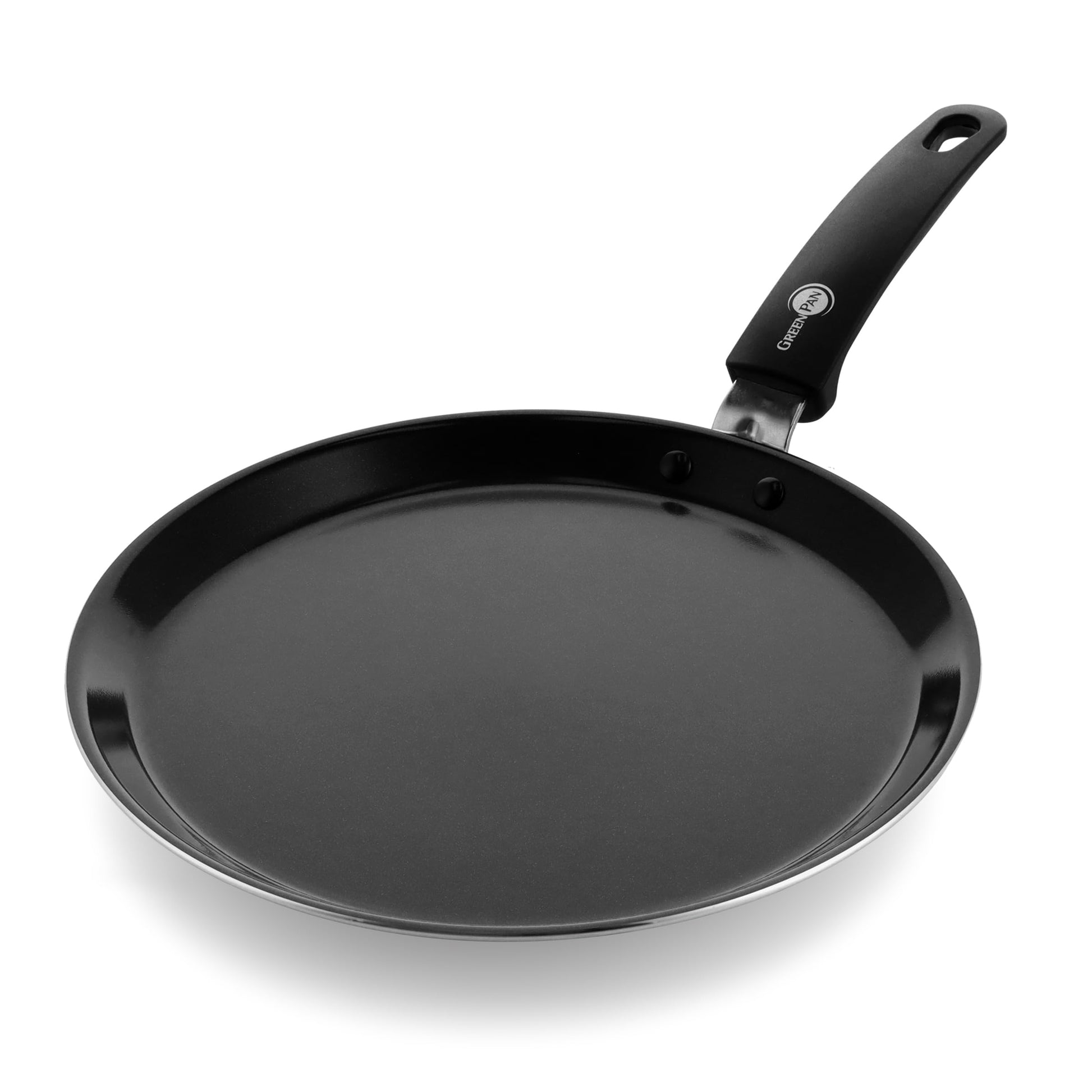 GreenPan Torino 28 cm keramikas nelipīga panna - bez PFAS, indukcijai, izturīga līdz 160°C, trauku mazgājamai mašīnai, melna
