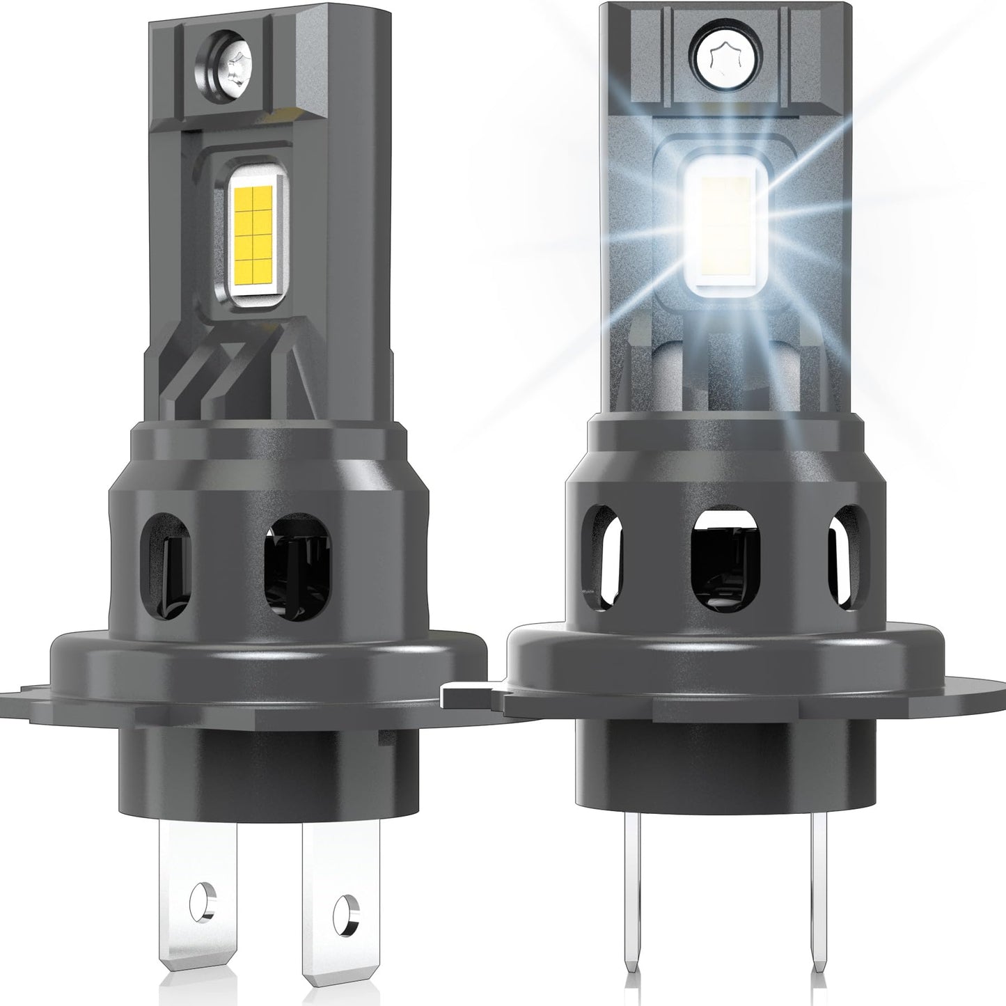 H7 lampa KOHYIER 20000LM, 6500K balta, 12V 100W, 800% spilgtums, H7 priekšējo lukturu spuldze, 2 gab.