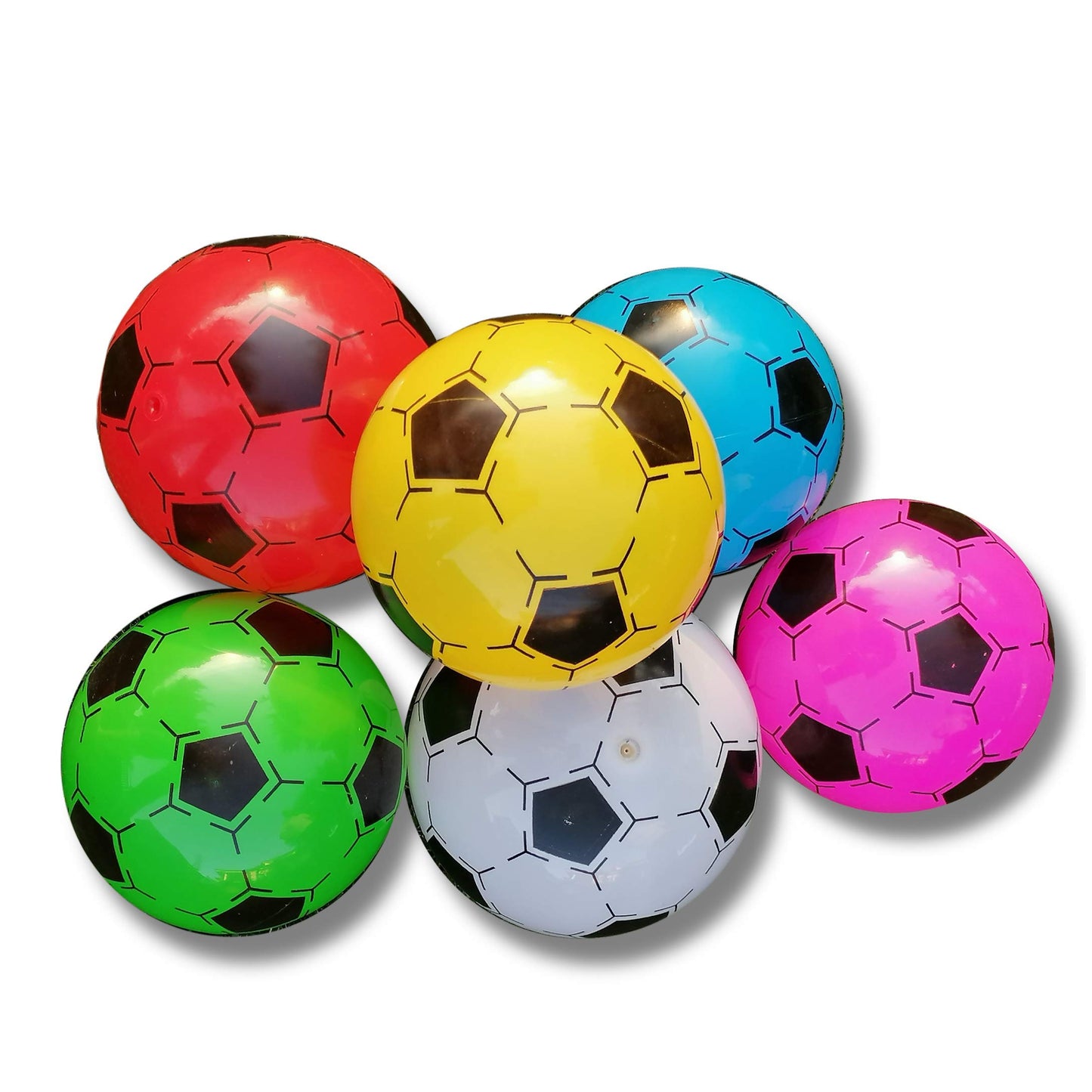 Pludmales futbola bumba STUWU 4X plastmasas 20 cm, ar bumbas adatu, dažādās krāsās