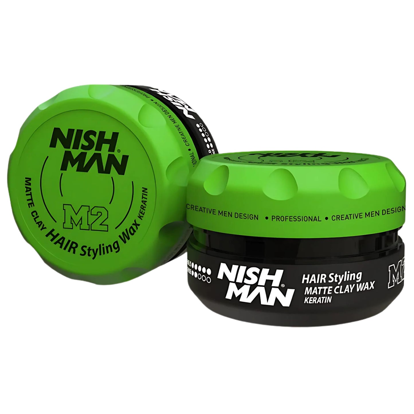 Matu veidošanas māls NISHMAN M2 Matte Hair Styling Clay Wax ar keratīnu 100 ml