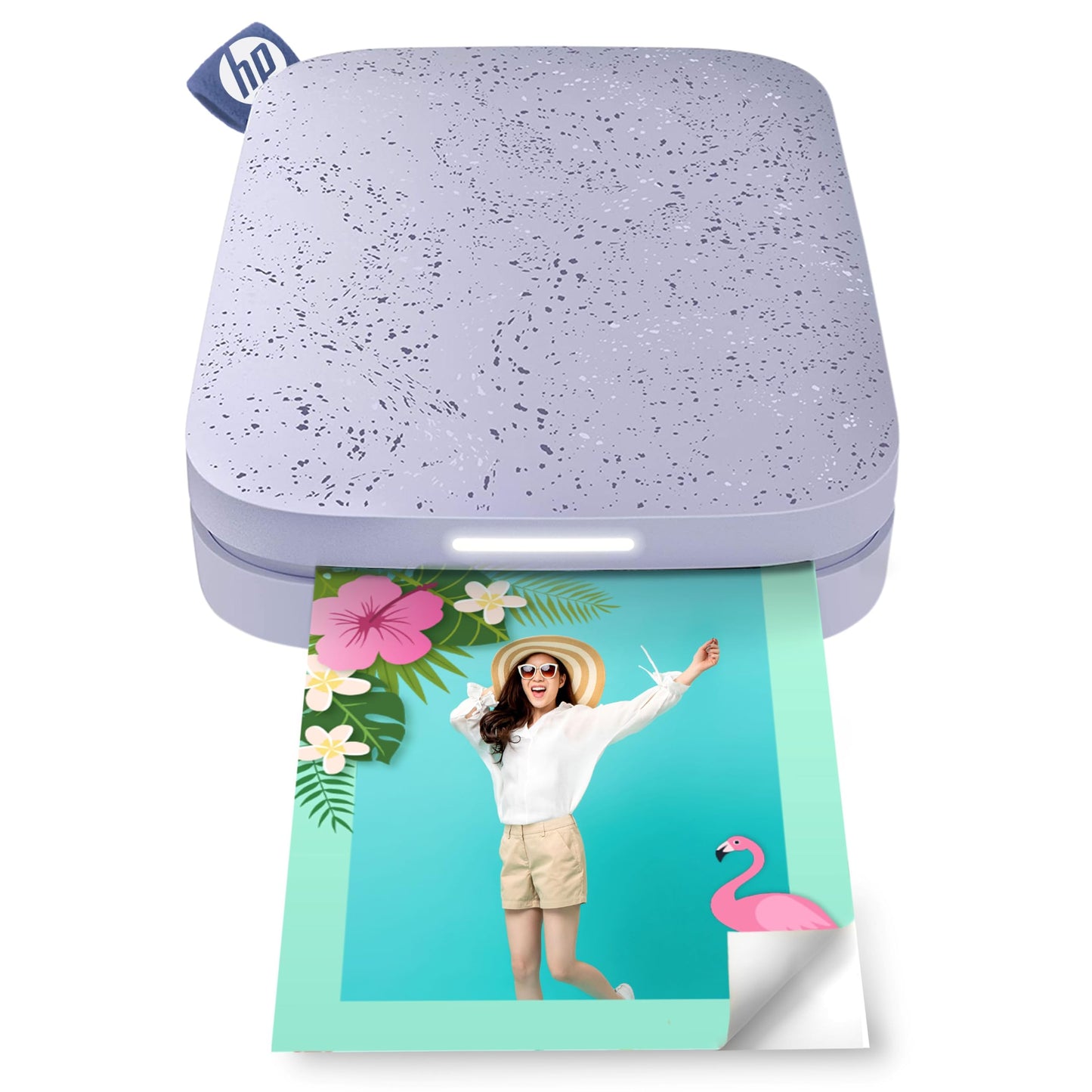 Foto printeris HP Sprocket, 2 x 3 collu (5,1 x 7,5 cm) Zink fotopapīrs ar pašlīmējošu aizmuguri, pārnēsājams, bezvadu, saderīgs ar iOS un Android ierīcēm, izmantojot Bluetooth, violets