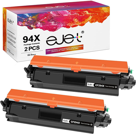 ejet CF294X toneris - saderīgs ar HP 94A/94X, melns, 2 iepakojumi, piemērots Laserjet Pro MFP M148dw/M118dw