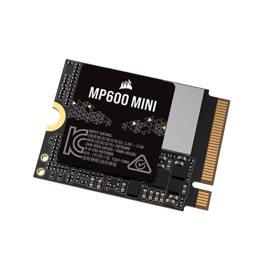 Corsair MP600 Mini 2 TB SSD - M.2 2230, 7000MB/s read speed, high-density 3D TLC NAND, ideal for Steam Deck and Surface.