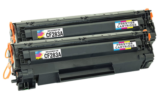 Prestige CF283A Toner Cartridge - Black, dual pack for HP LaserJet Pro MFP M125/M126/M127/M128 printers.