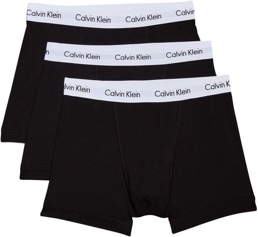 Vīriešu bokseršorti Calvin Klein Low Rise TRUNK 3 pāru iepakojums U2664G bez ielaiduma, daudzkrāsaini (melni 001 Black) - Large