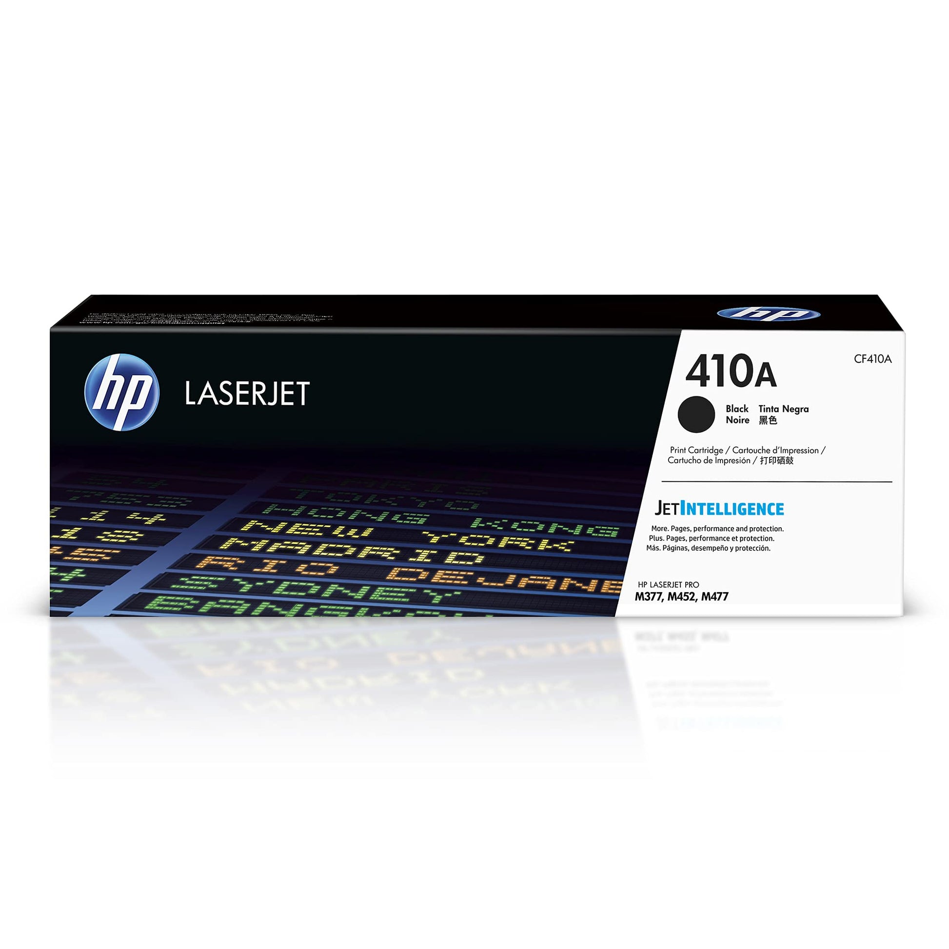 HP 410A Toner - Original black cartridge for HP LaserJet Pro M452/M477, high-quality prints, easy installation.