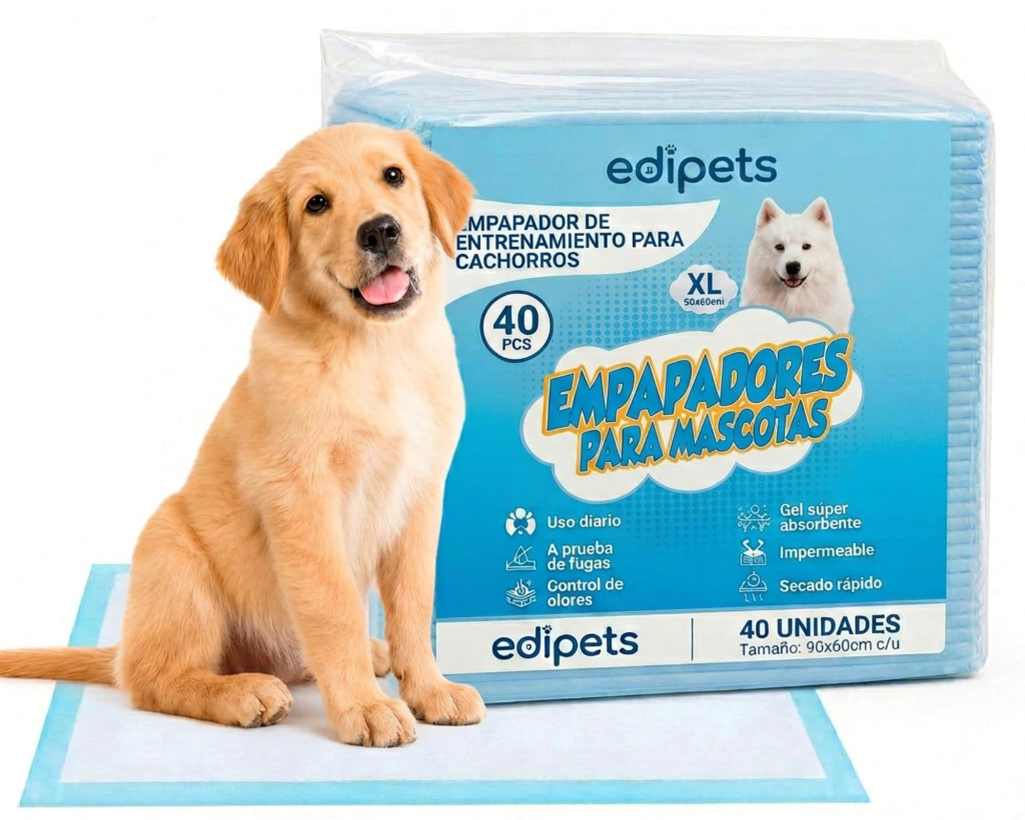 Suņu paladziņi Edipets, 60x90, kucēnu paliktņi, 40 gab.