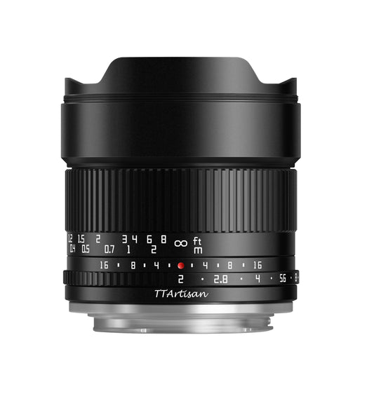 TTArtisan APS-C 10 mm F2 metāla korpusā, saderīgs ar Fuji X-montāžu, melns
