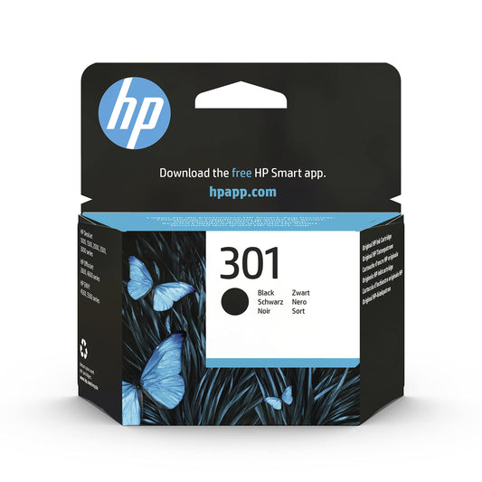 HP 301 (CH561EE) - Original black ink cartridge for DeskJet, ENVY, and OfficeJet printers, ensuring high-quality prints.
