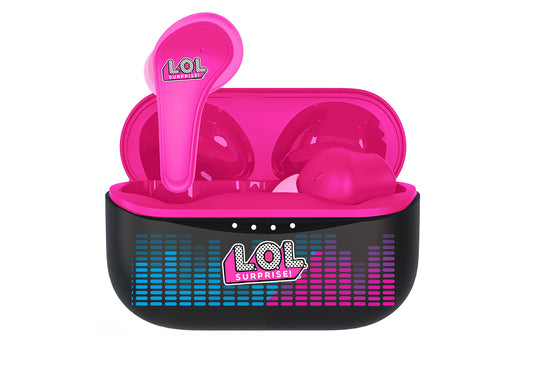 OTL Technologies Bluetooth austiņas V5.0 bērniem LOL - ar uzlādes kārbu, drošas un stilīgas, ideālas bērniem.
