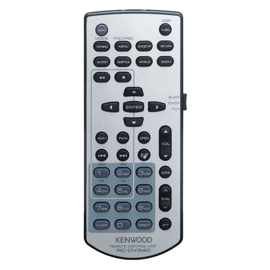 Kenwood KCA-RCDV340 infrasarkanais tālvadības pults visiem moniceiveriem un navigācijas ierīcēm sudraba krāsā