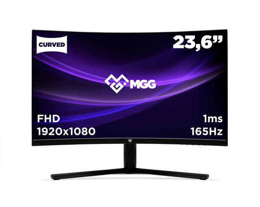 Millenium 24 collu spēļu monitors - 1 ms reakcijas laiks, izliekts FHD 1920x1080, 165Hz, augstuma regulēšana, melns.