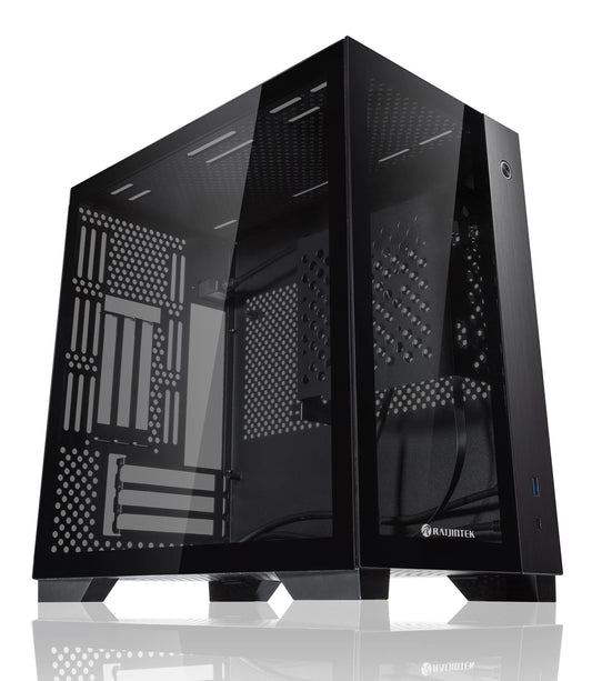 Raijintek Paean Mini Mini-ITX korpuss, Tempered Glass - melns