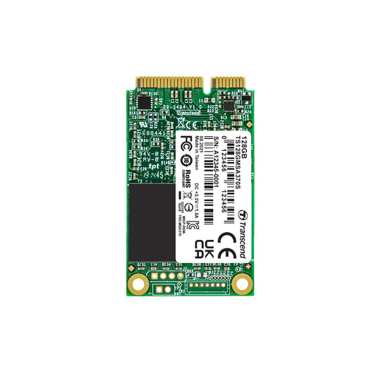 Transcend 128GB SATA III 6Gb/s mSATA SSD - High-speed storage, compact design, reliable performance, TS128GMSA370S.