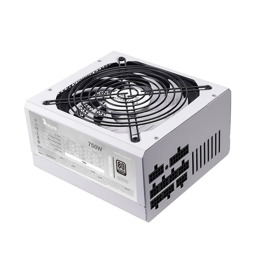 Mars Gaming MPZE750M - 750W modular ATX power supply, 80Plus Silver, 140mm FDB fan, 10-year warranty, high efficiency.