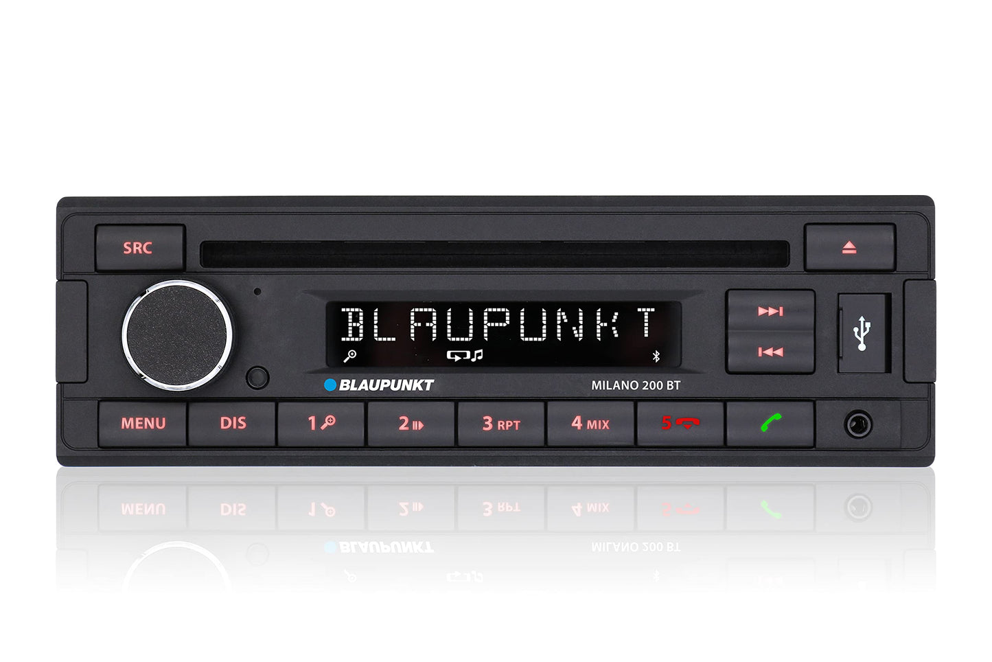 Blaupunkt Milano 200 BT, melns, 1-DIN