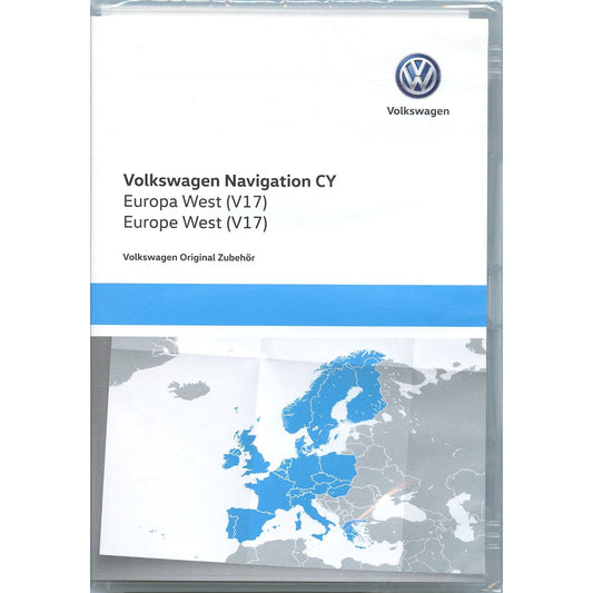 Volkswagen 1T0051859AS navigācijas DVD-ROM Eiropa Rietumi V17, tikai RNS 510/810, tikai ierīču platformai CY