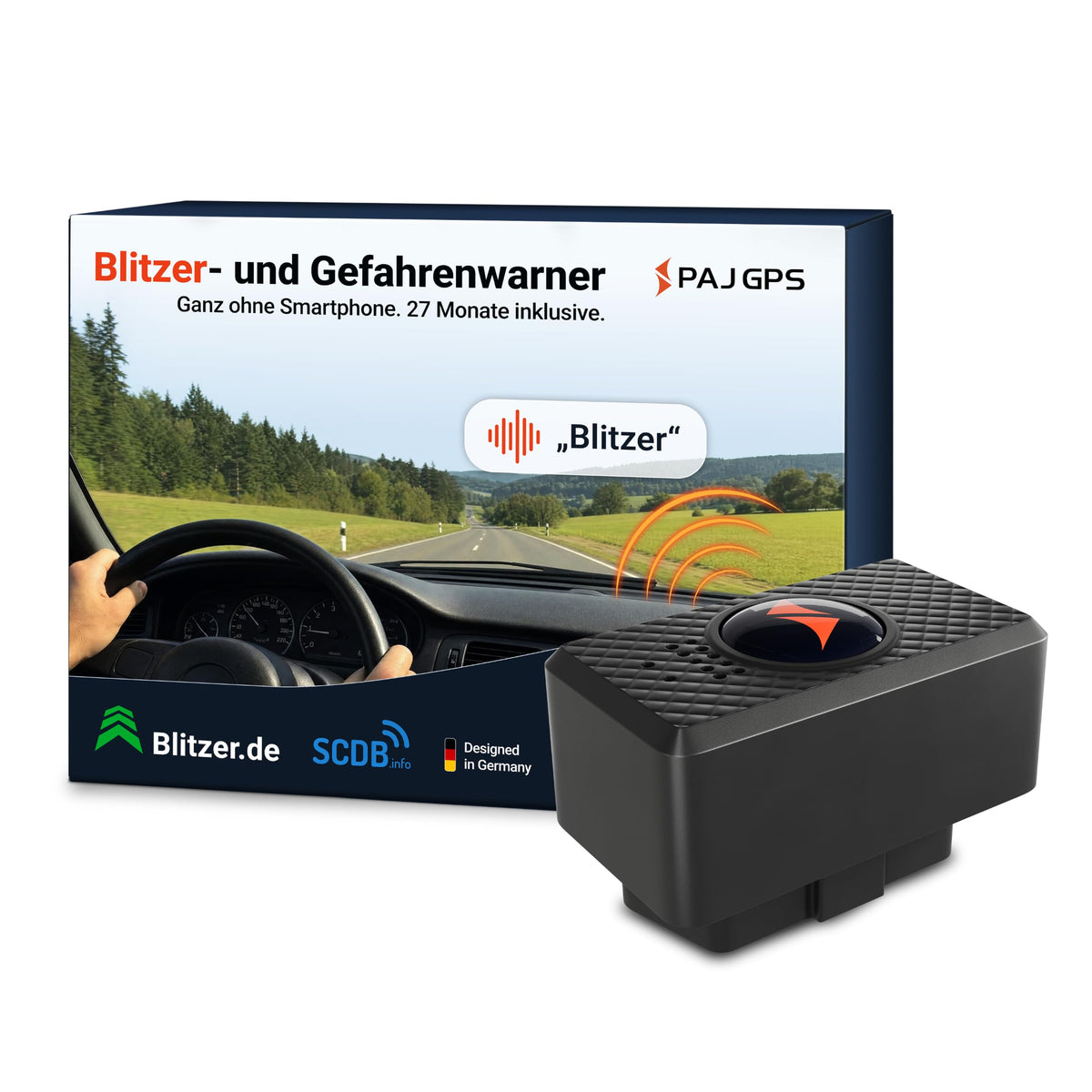 GPS izsekotājs un satiksmes brīdinājumu ierīce automašīnai PAJ, 12V, bez savienošanas ar tālruni