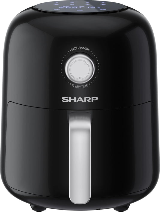 SHARP AF-GS404AE-B karstā gaisa fritieris - 4L, skārienekrāns, 8 programmas, 1300W, melns, cepšana bez eļļas