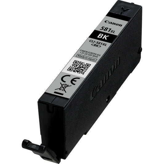 Canon oriģināltinte CLI-581XL BK - XL melna tintes kasete, pārstrādājams iepakojums, augsta kvalitāte drukāšanai.