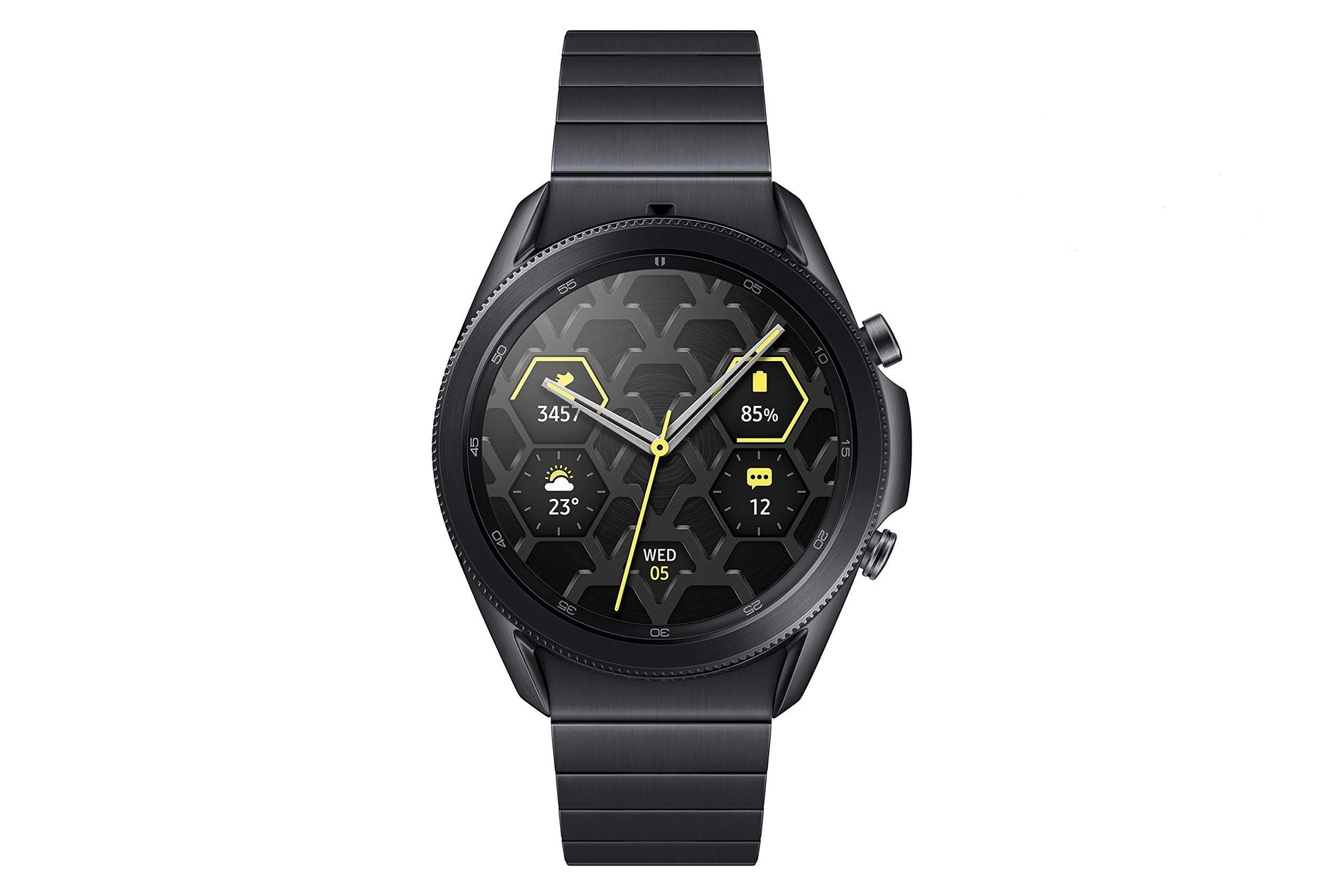 Samsung Galaxy Watch3 - 45mm titanium Bluetooth smartwatch with rotating bezel, fitness tracker, 4G, large display, 36-month warranty.