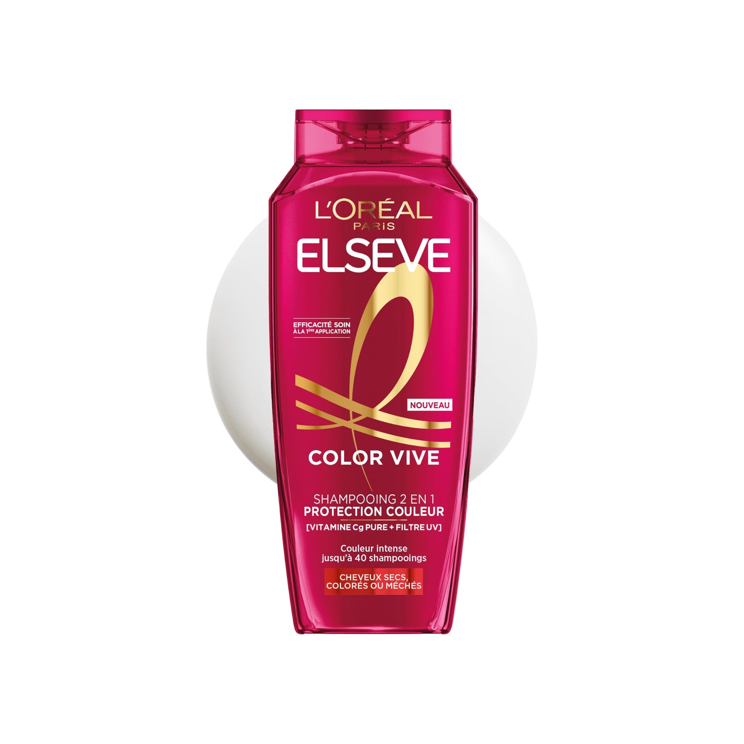 Krāsotiem matiem paredzēts šampūns L'Oréal Paris Elseve Color-Vive – līdz 10 nedēļām krāsas aizsardzība – ar peoniju un UV filtru