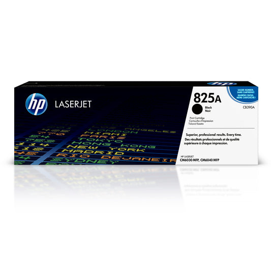 HP 825A Toner - Original black cartridge for HP Color Laserjet CM6030/CM6040, high-quality printing, reliable performance.