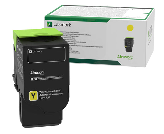 Lexmark C2320Y0 Yellow Toner Cartridge - High yield, vibrant color, compatible with Lexmark C2320 printer.