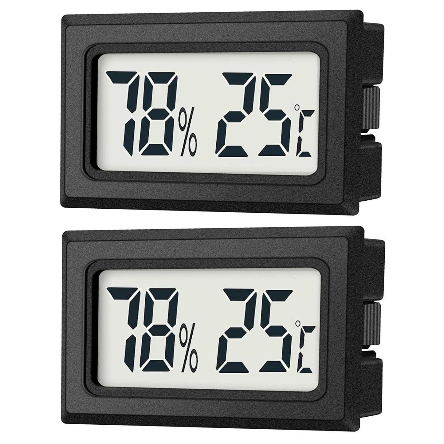 Mini digitālais termometrs un higrometrs, JEDEW 2 gab. komplekts, iekštelpu temperatūras un gaisa mitruma mērītājs siltumnīcai, mitrinātājam un terārijam, liels LCD displejs ℃