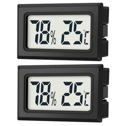 Mini digitālais termometrs un higrometrs, JEDEW 2 gab. komplekts, iekštelpu temperatūras un gaisa mitruma mērītājs siltumnīcai, mitrinātājam un terārijam, liels LCD displejs ℃