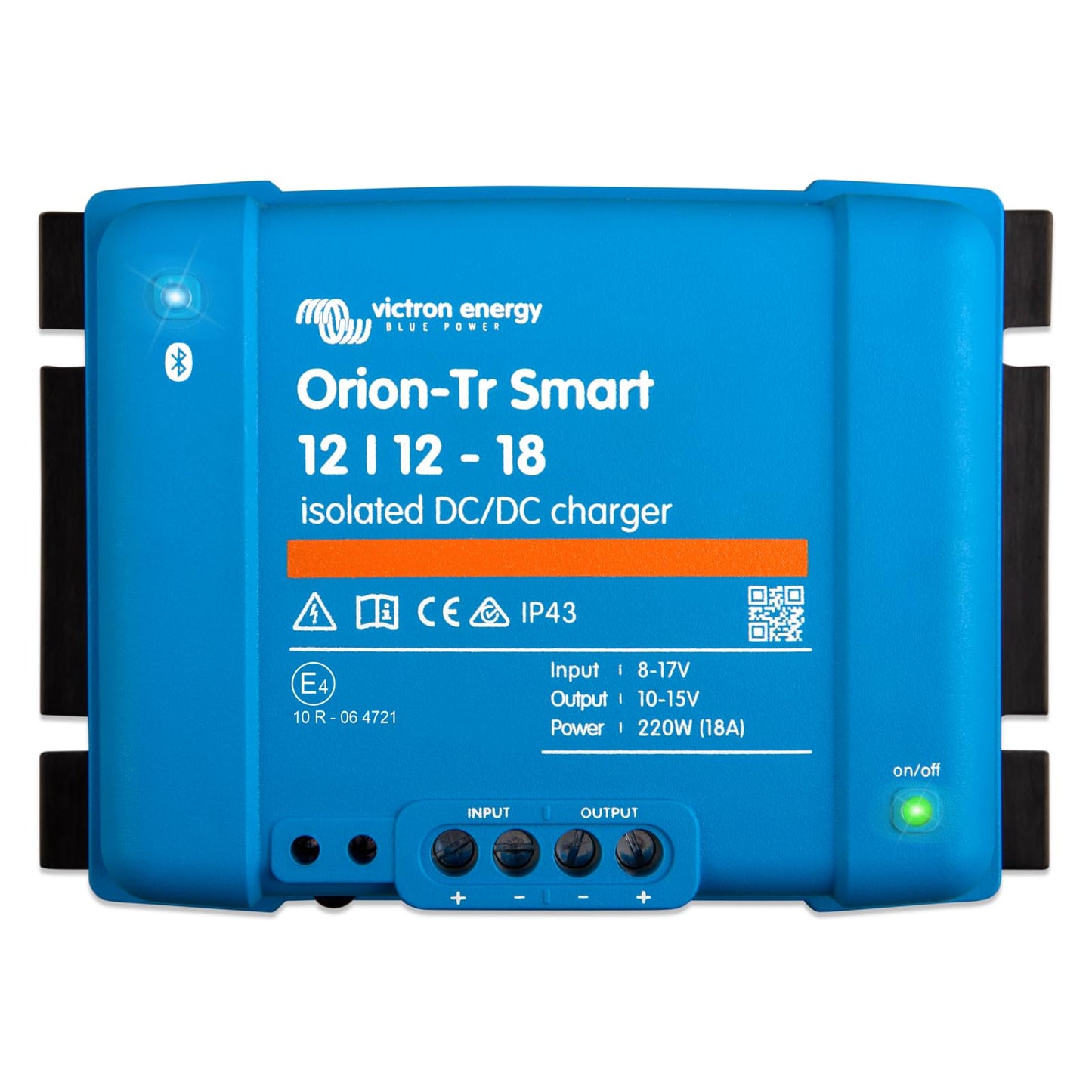 DC-DC lādētājs Victron Energy Orion-Tr Smart (Bluetooth) - 12/12V, 18 Amp, 220-Watt - akumulatoru lādētājs dubultajām bateriju sistēmām - izolēts