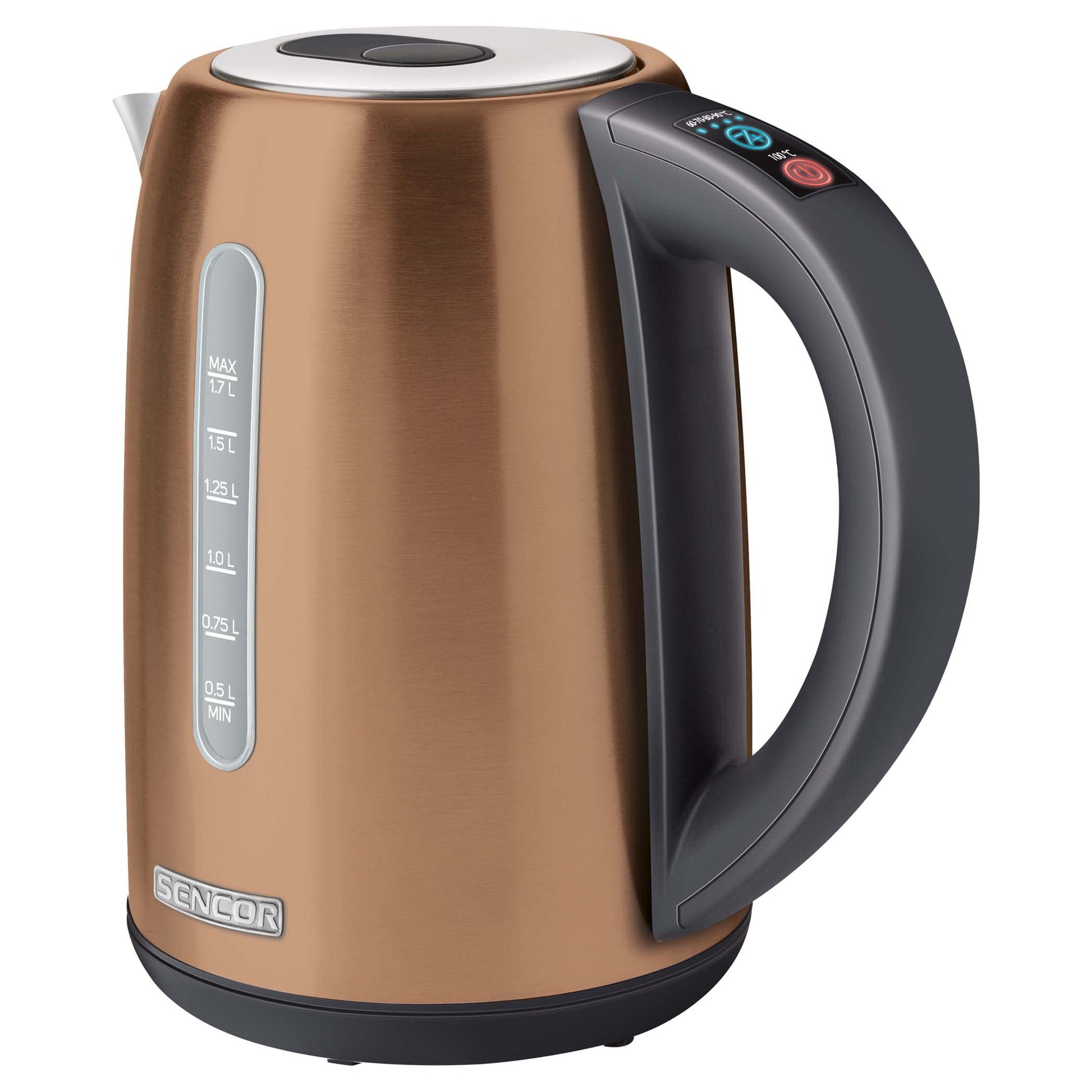 Sencor SWK 7706GD elektriskā tējkanna - 1,7 l, 2150 W, nerūsējošais tērauds, maināma temperatūra