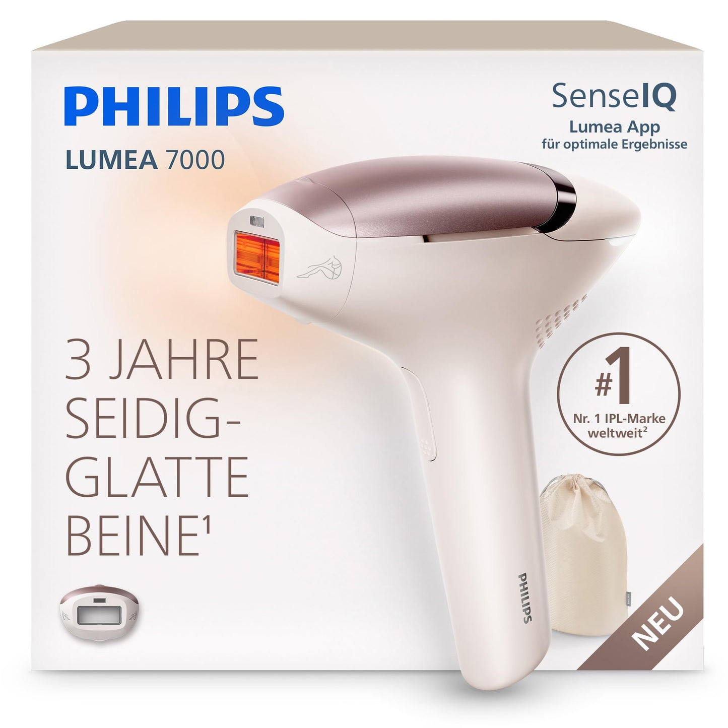 IPL epilators Philips Lumea 7000 matu noņemšanai, alternatīva lāzerprocedūrai salonā, BRI933/00