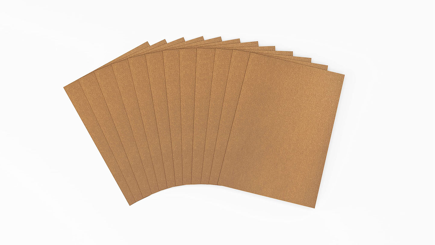 Brandalo® vegāna āda no mazgājama papīra, 12 loksnes, 21x30cm, 0,55mm biezums, gaiši brūna, DIY šūšanai, rokdarbiem, ploterēšanai un apdrukai