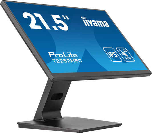 iiyama ProLite T2252MSC-B2 - 21.5" Full HD IPS LED monitor, 10-point multitouch, HDMI, DP, USB 3.0, black, 7H hardness.