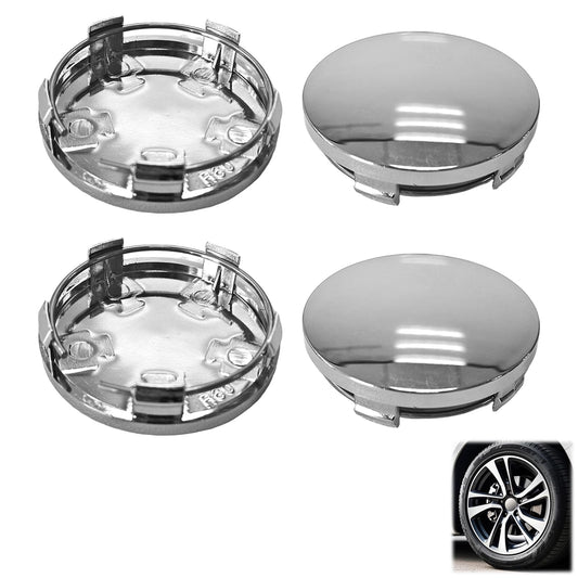 Riteņu dekoratīvie vāciņi, Felgenkappen, Nabenkappen, Nabendeckel OD 60mm ID 56mm, ABS plastmasas disku vāciņi, universāli auto centra vāciņi, 4 gab., izturīgs rumbas pārsegs, vienkārša uzstādīšana, sudraba