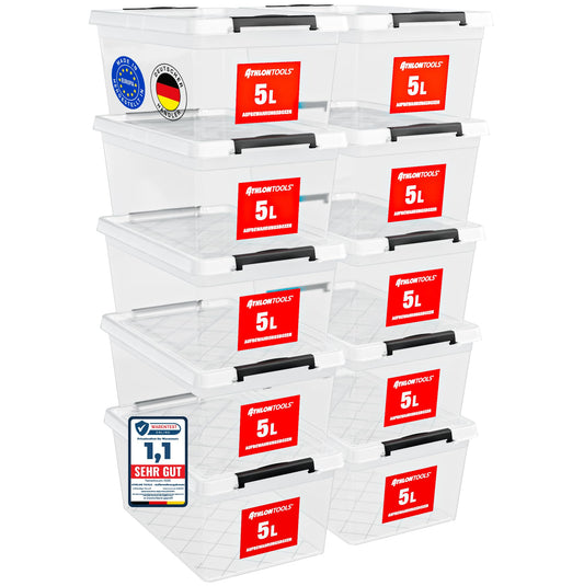 Uzglabāšanas kaste ar vāku ATHLON TOOLS 10 gab., 5 l, maza, BPA nesaturoša