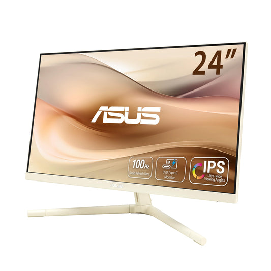 ASUS Eye Care VU249CFE-M - 24" Full HD Monitor, 100Hz, Adaptive Sync, USB-C, HDMI, Blue Light Filter, Rest Reminder