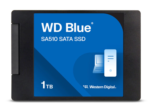WD Blue SA510 SATA SSD 1 TB - 560 MB/s read, 520 MB/s write, PC/laptop upgrade, includes 3-month Dropbox trial.