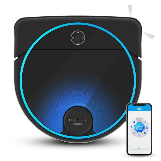 HOBOT LEGEE-7 - Smart cleaning robot with water, motorized mops, 900 scrubs/min, app and voice control.