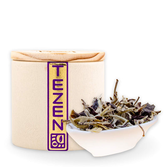 Baltais organiskais Bai Mu Dan tējas maisījums no Ķīnas | TEZEN premium ķīniešu tēja no Fudinas, Fudzjaņas (80g)