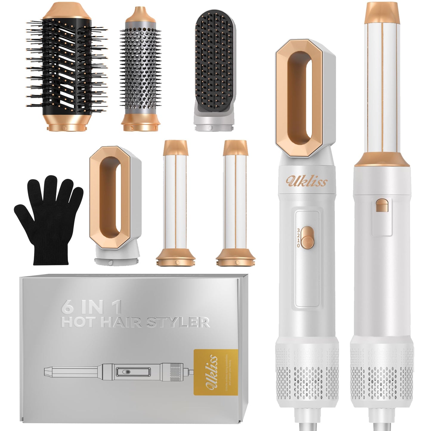 NEW 8 in 1 Hairstyler Set LCD-Display Multistyler 110,000 U/min Airflow