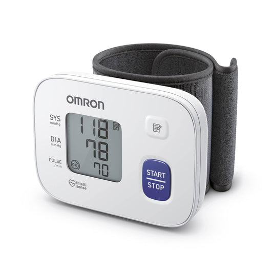 OMRON RS1 - automātiskais asinsspiediena mērītājs plaukstas locītavai, klīniski validēts, precīza mērīšana, manšetes kontrole.