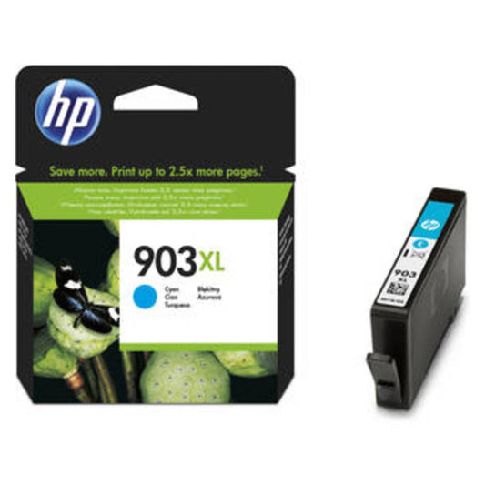HP 903XL Cyan Cartridge - Original, high-capacity, prints up to 750 pages, compatible with HP OfficeJet 6950, 6960, 6970.