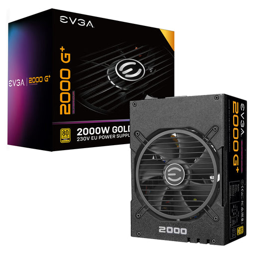 EVGA 2000 G+ Power Supply - 80+ Gold, 2000W, fully modular, 10-year warranty, model 220-GP-2000-X3